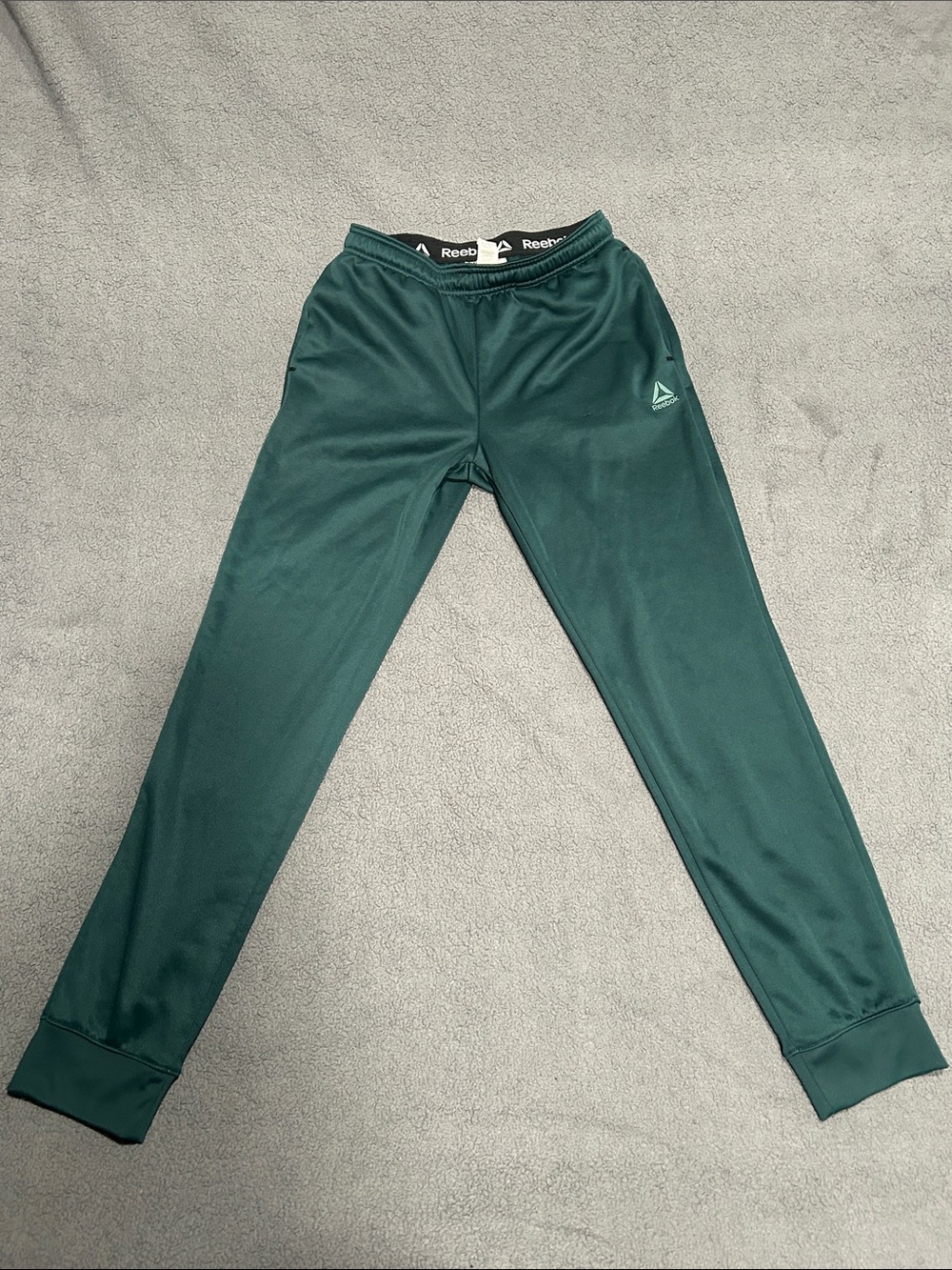Reebok Dark Green Kids Athletic Joggers